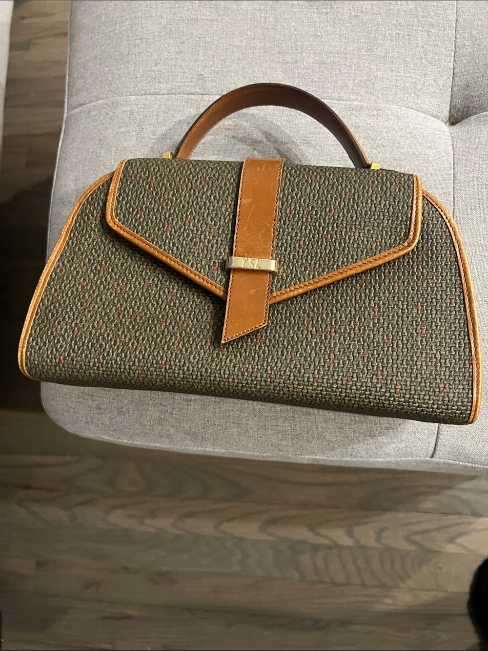 Yves Saint Laurent Vintage woven top handle bag